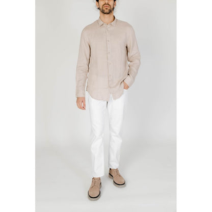 Armani Exchange Beige Hørskjorte