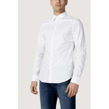 Armani Exchange hvid bomuldsskjorte