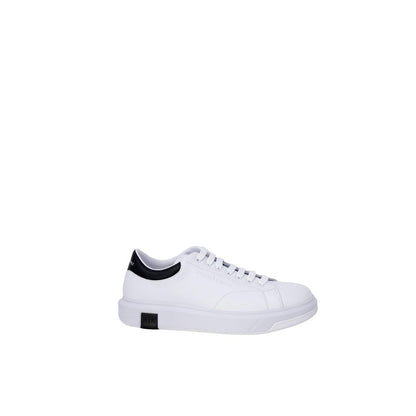 Armani Exchange sort og hvid lædersneaker
