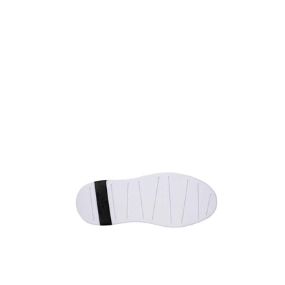 Armani Exchange sort og hvid lædersneaker