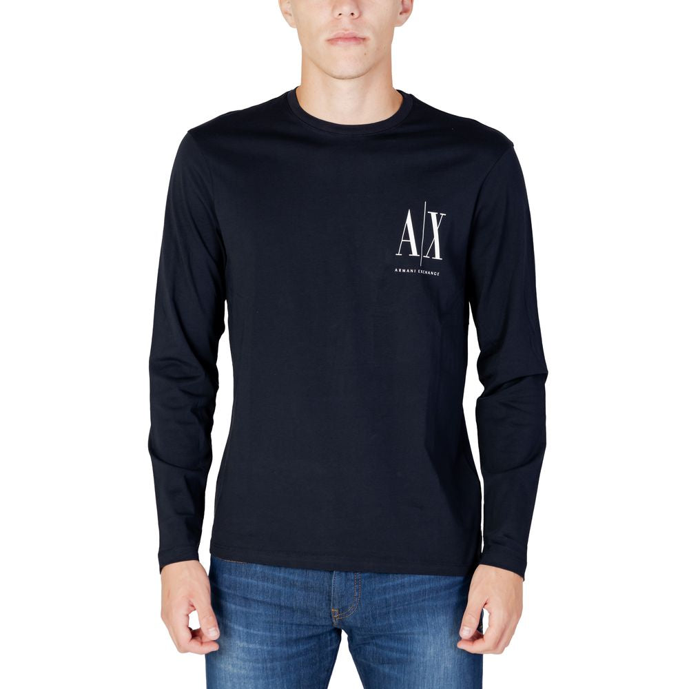 Armani Exchange Blå T-shirt i bomuld