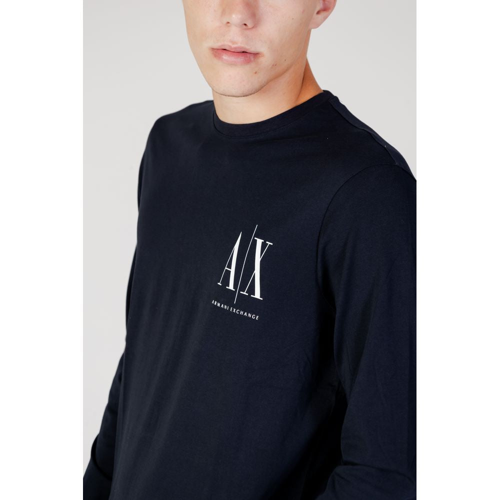 Armani Exchange Blå T-shirt i bomuld