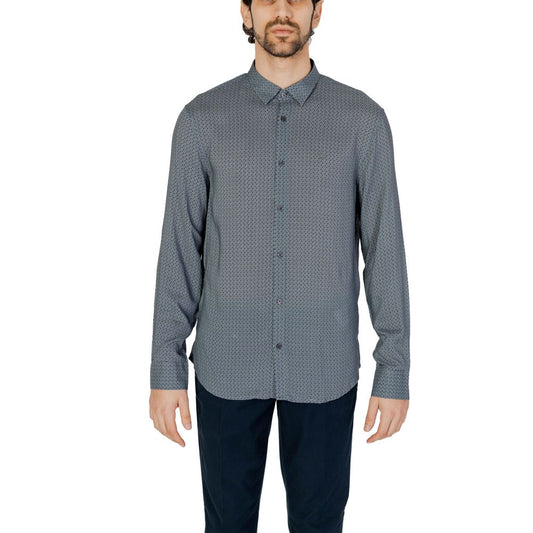 Armani Exchange Grå Viskose Skjorte