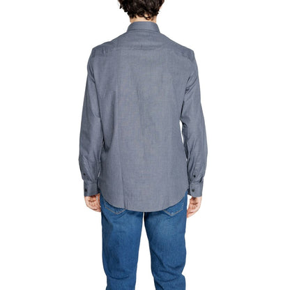 Armani Exchange Blå Bomuldsskjorte