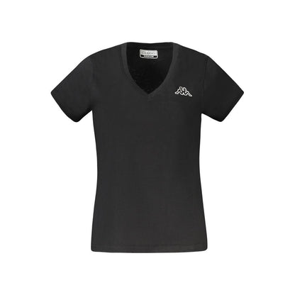 Kappa Black Cotton Women T-Shirt