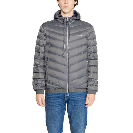 Armani Exchange Grå Polyesterjakke