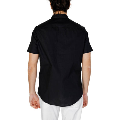 Armani Exchange sort bomuldsskjorte