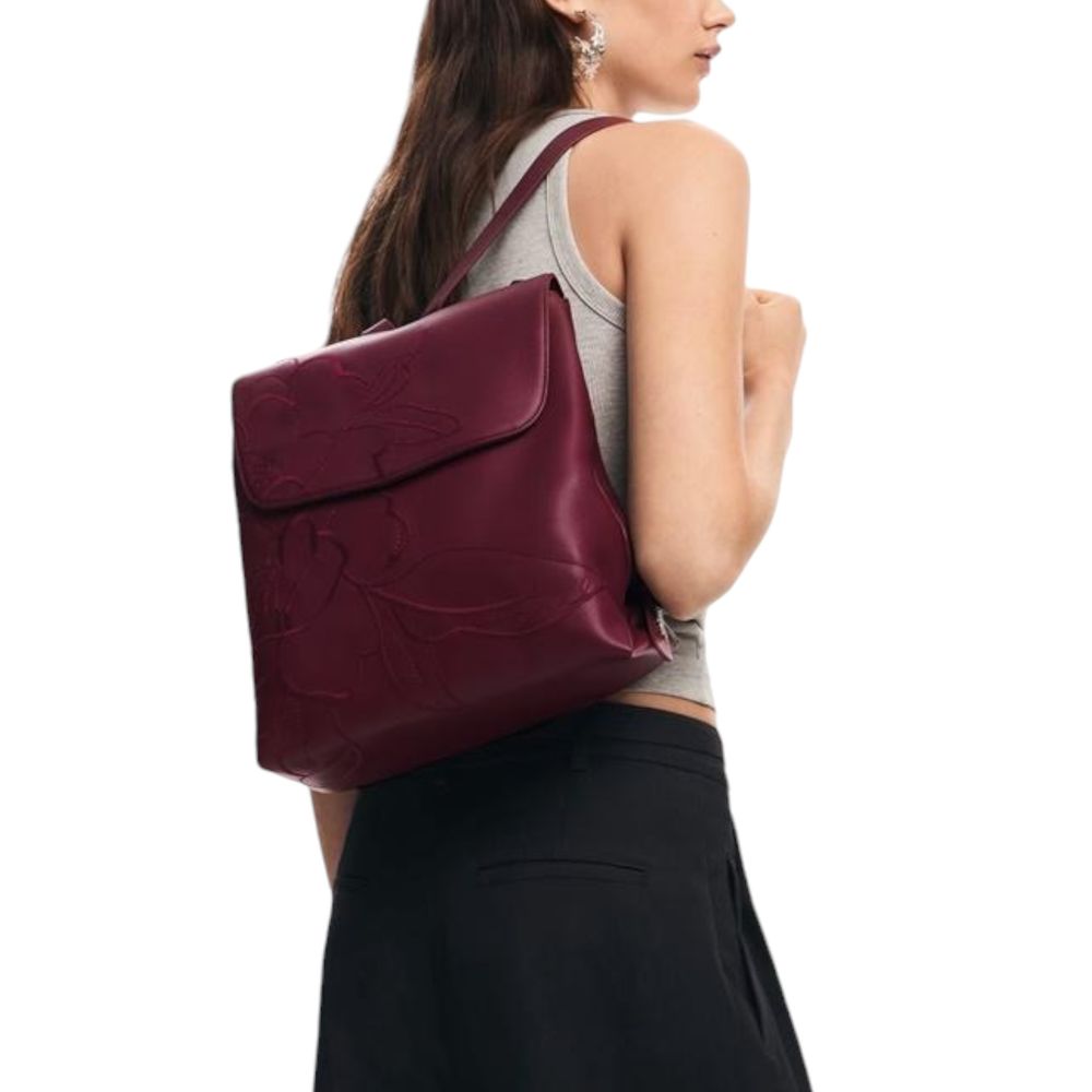 Desigual Bordeaux polyethylen rygsæk