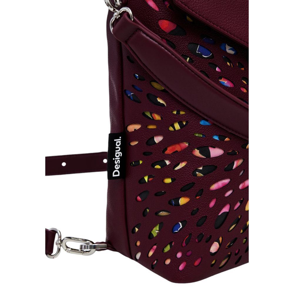 Desigual Bordeaux polyethylen rygsæk