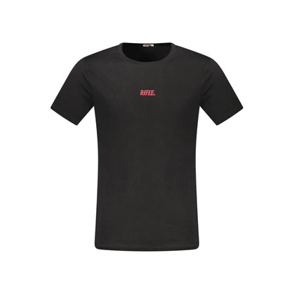 Rifle Black Cotton Men T-Shirt