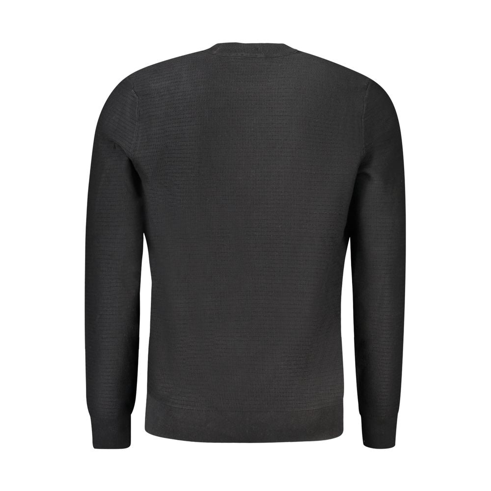 Hugo Boss Black Cotton Men Sweater