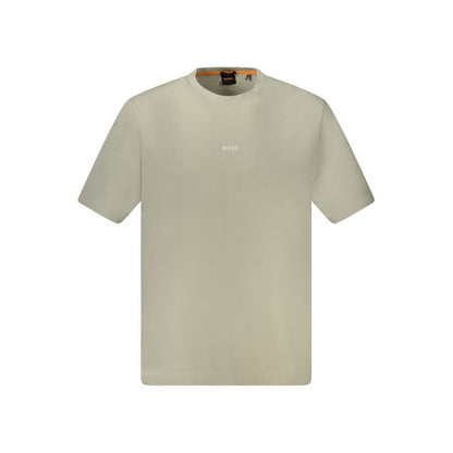 Hugo Boss Beige Cotton Men T-Shirt