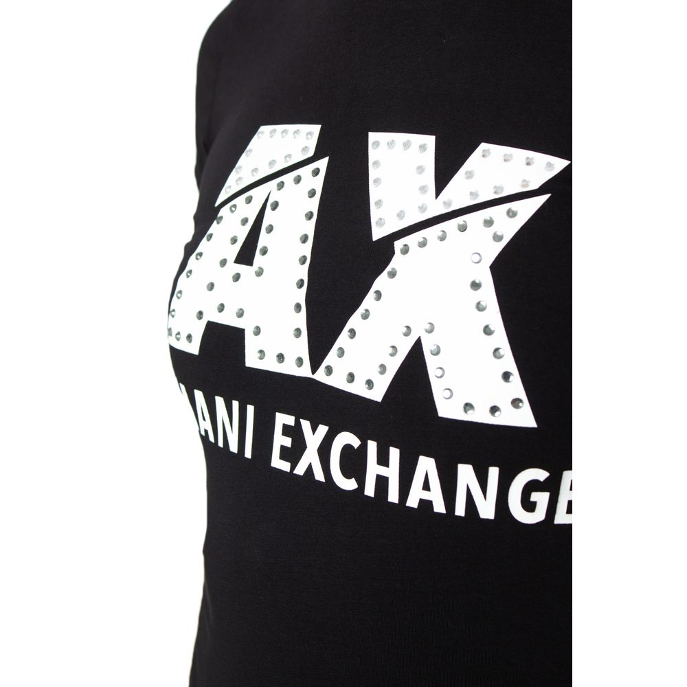 Armani Exchange Black Bomuld Toppe &amp; T-shirt