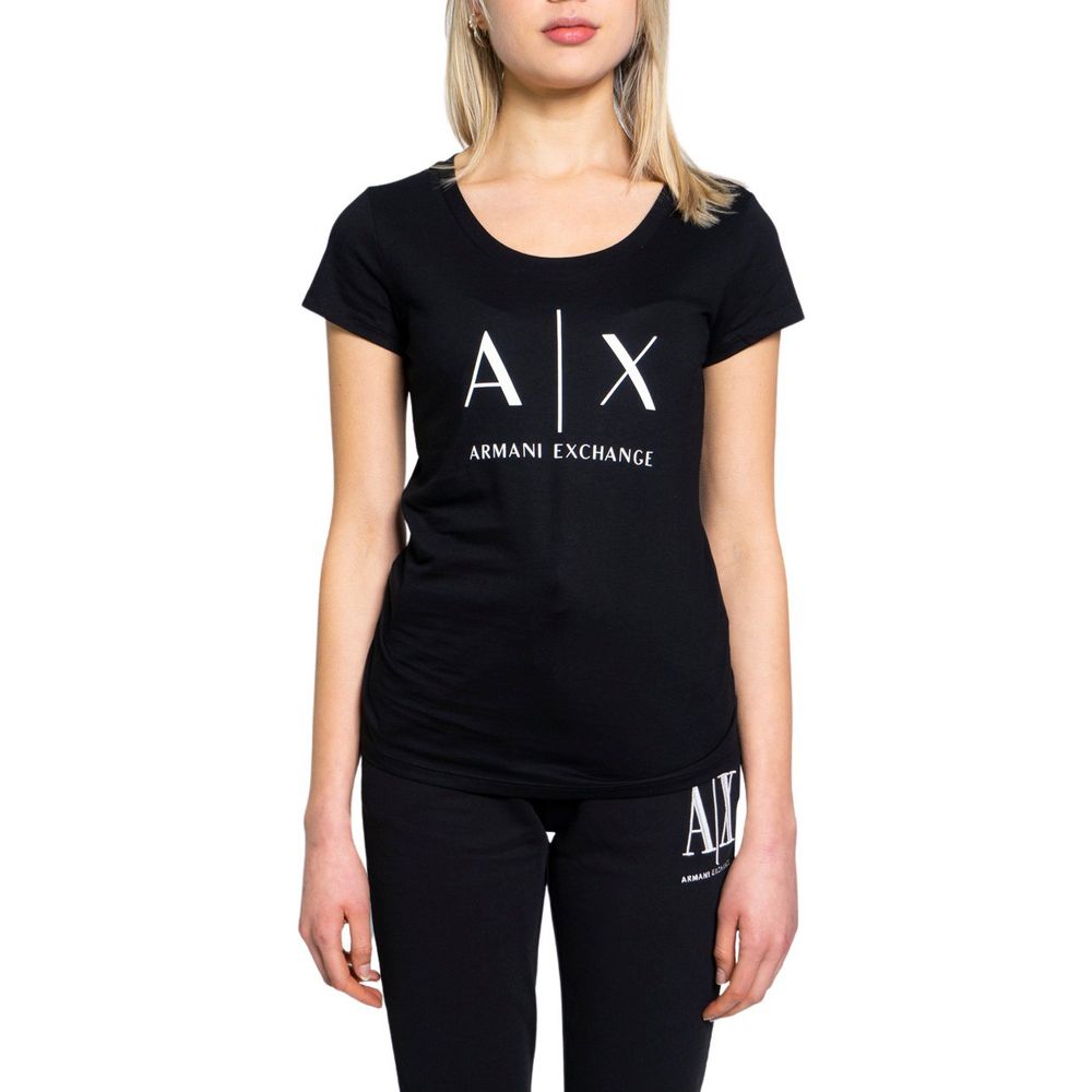 Armani Exchange Black Bomuld Toppe &amp; T-shirt