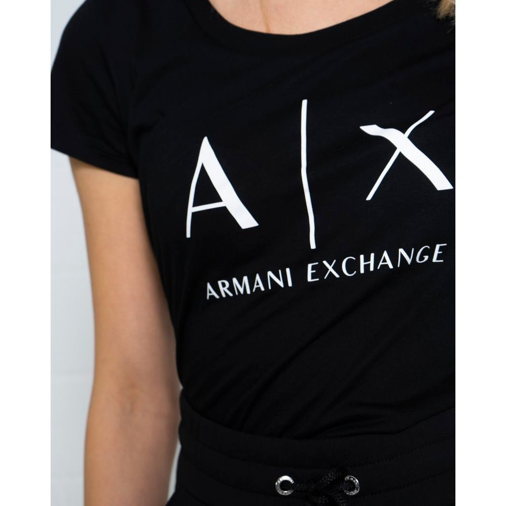 Armani Exchange Black Bomuld Toppe &amp; T-shirt