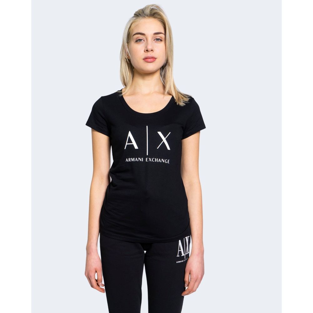 Armani Exchange Black Bomuld Toppe &amp; T-shirt