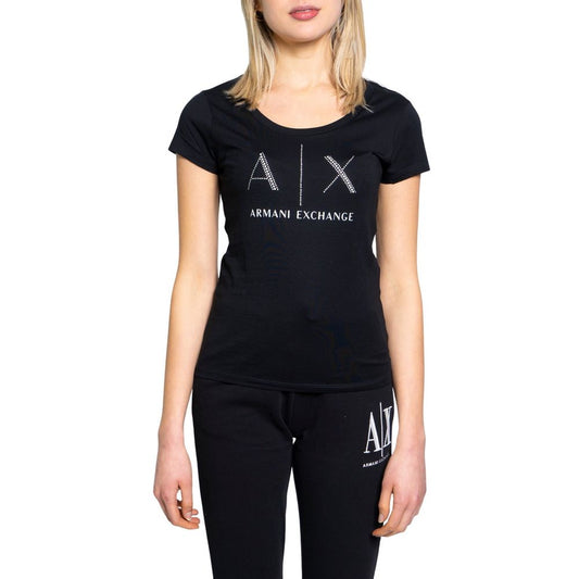 Armani Exchange Black Bomuld Toppe &amp; T-shirt