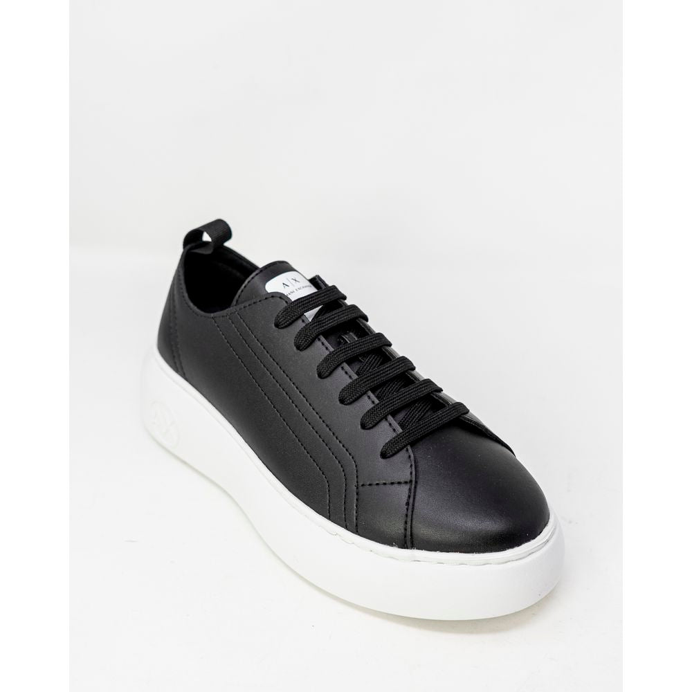 Armani Exchange Sort Syntetisk Læder Sneaker