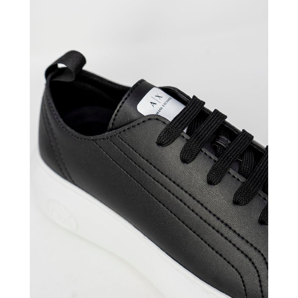 Armani Exchange Sort Syntetisk Læder Sneaker