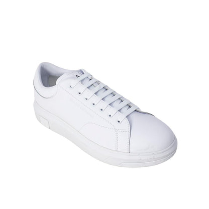 Armani Exchange hvid lædersneaker