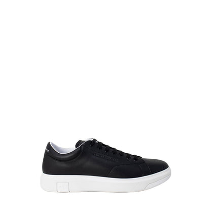 Armani Exchange sort lædersneaker