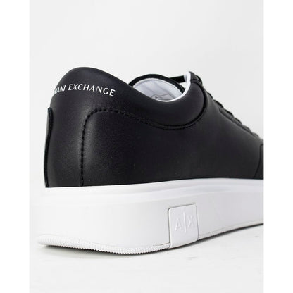 Armani Exchange sort lædersneaker