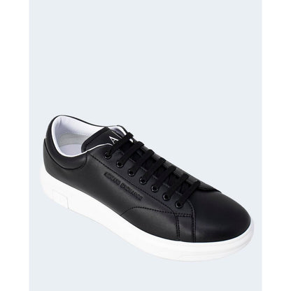 Armani Exchange sort lædersneaker