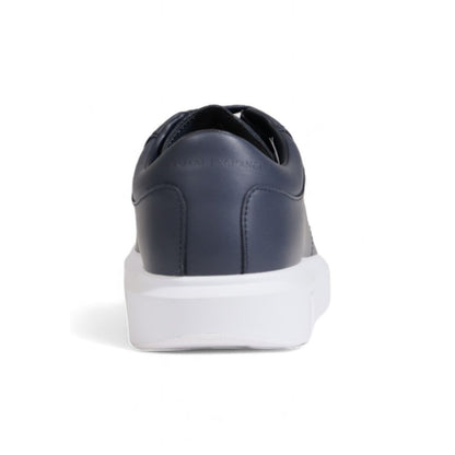 Armani Exchange Blå Lædersneaker