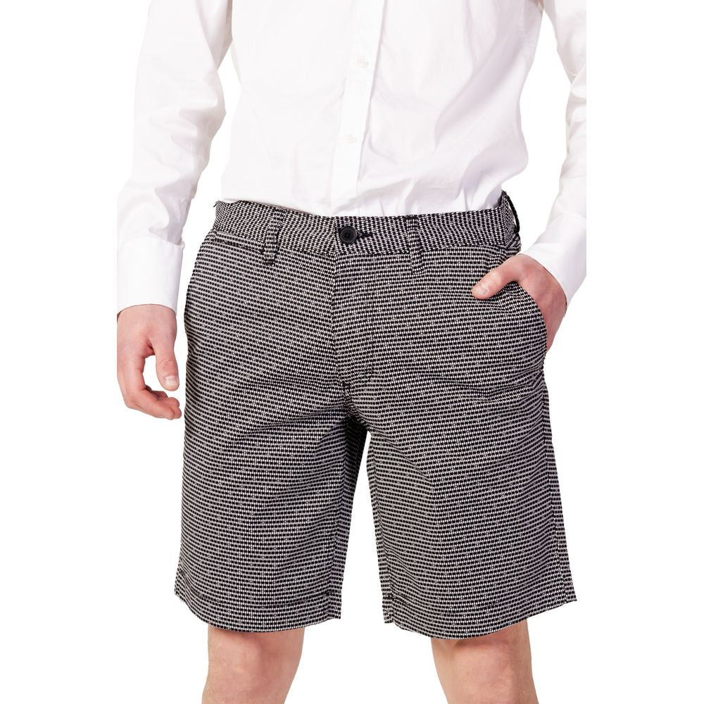 Armani Exchange Black And White Bomuld Short