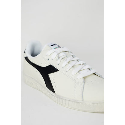 Diadora Black Synthetic Leather Sneaker