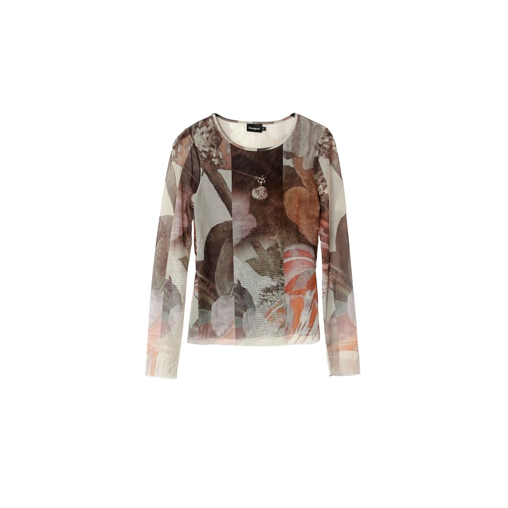 Desigual brune polyestertoppe og T-shirt