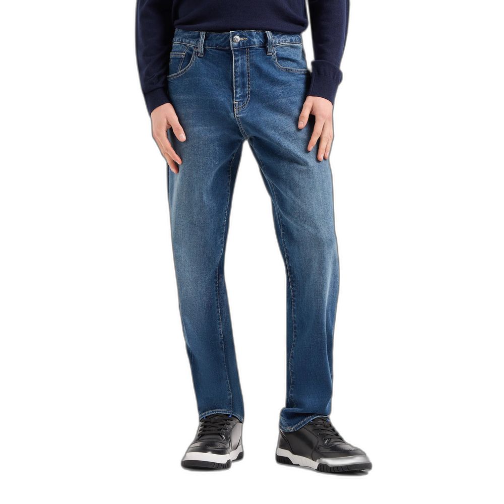 Armani Exchange Blue Cotton Jeans &amp; Bukser