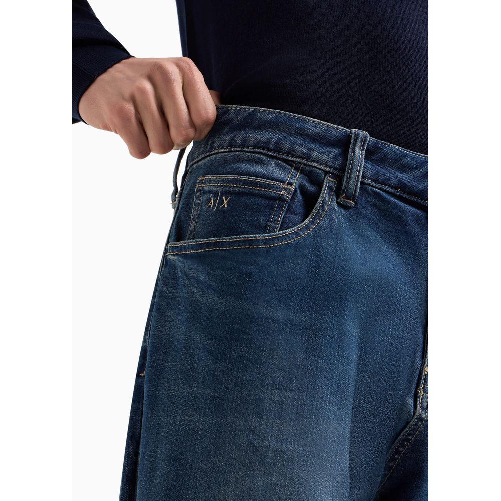 Armani Exchange Blue Cotton Jeans &amp; Bukser