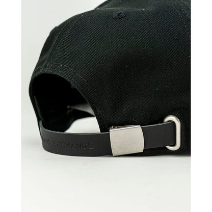 Armani Exchange Black Cotton Hats &amp; Cap