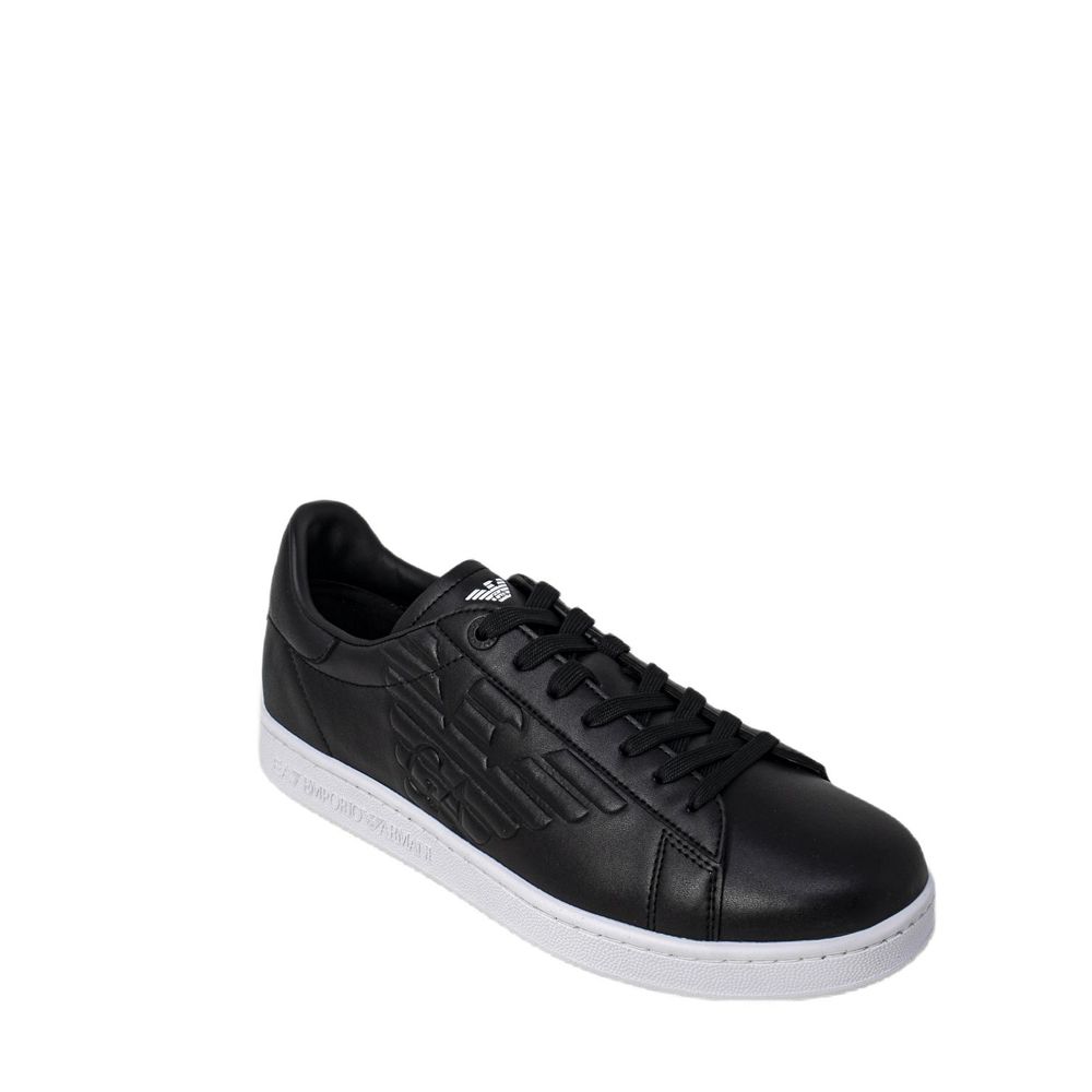 EA7 Emporio Armani sort og hvid polyethylen sneaker