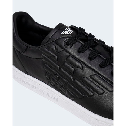 EA7 Emporio Armani sort og hvid polyethylen sneaker