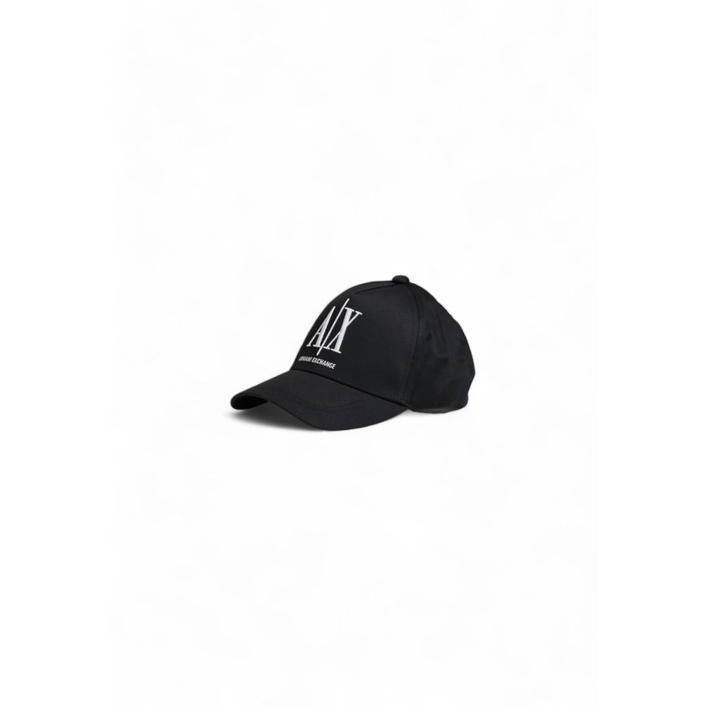 Armani Exchange Black Cotton Hats &amp; Cap