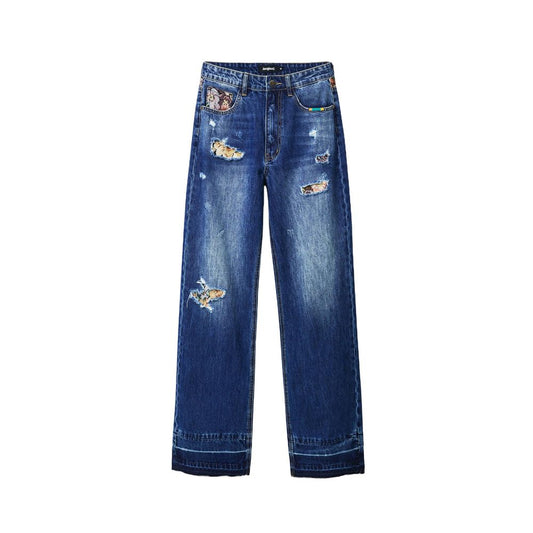 Desigual blå bomulds jeans og bukser