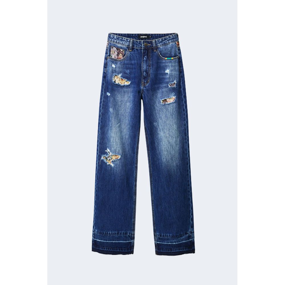 Desigual blå bomulds jeans og bukser