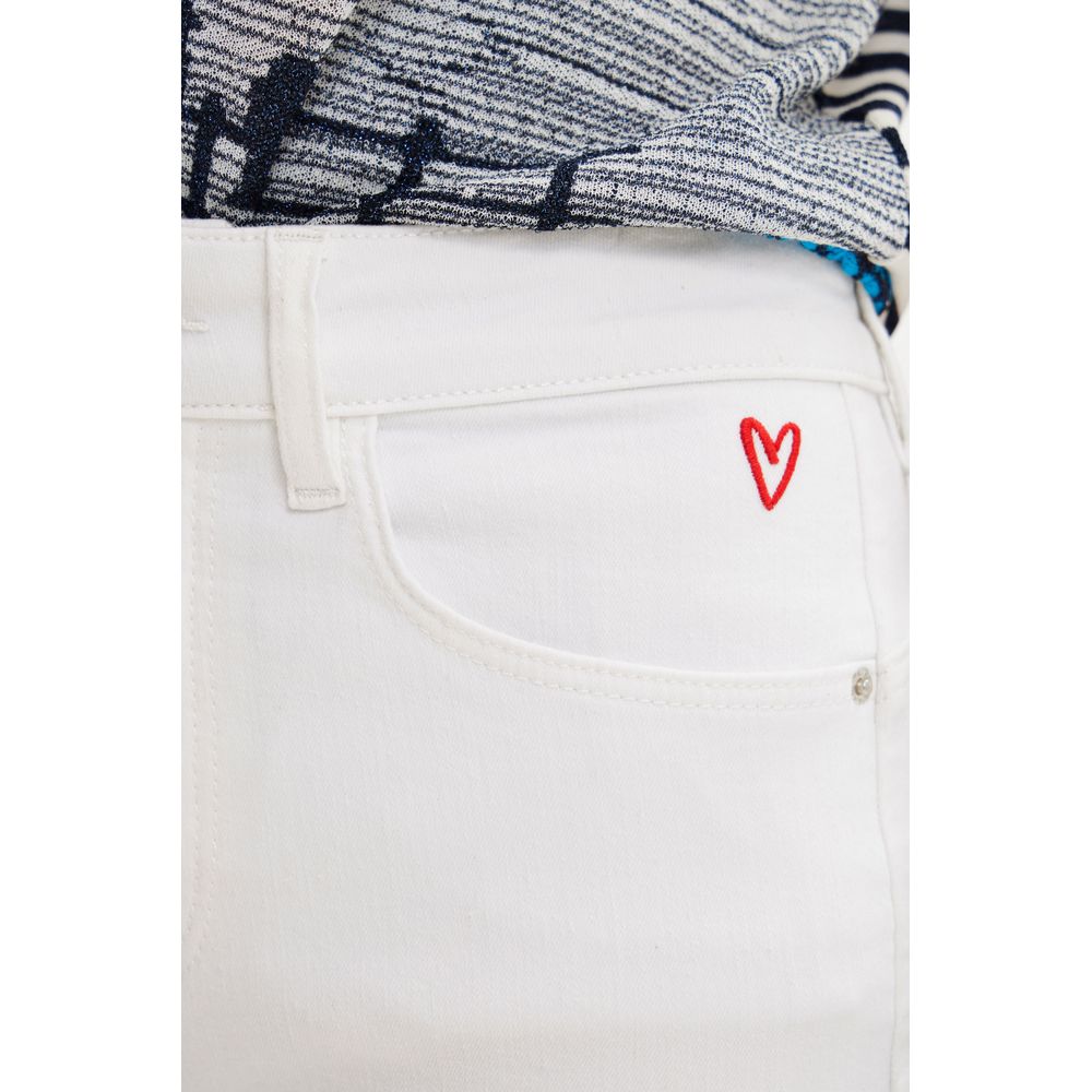 Desigual hvide bomulds jeans og bukser