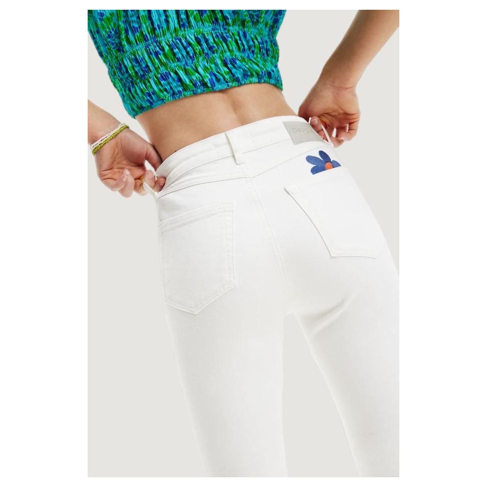 Desigual hvide bomulds jeans og bukser