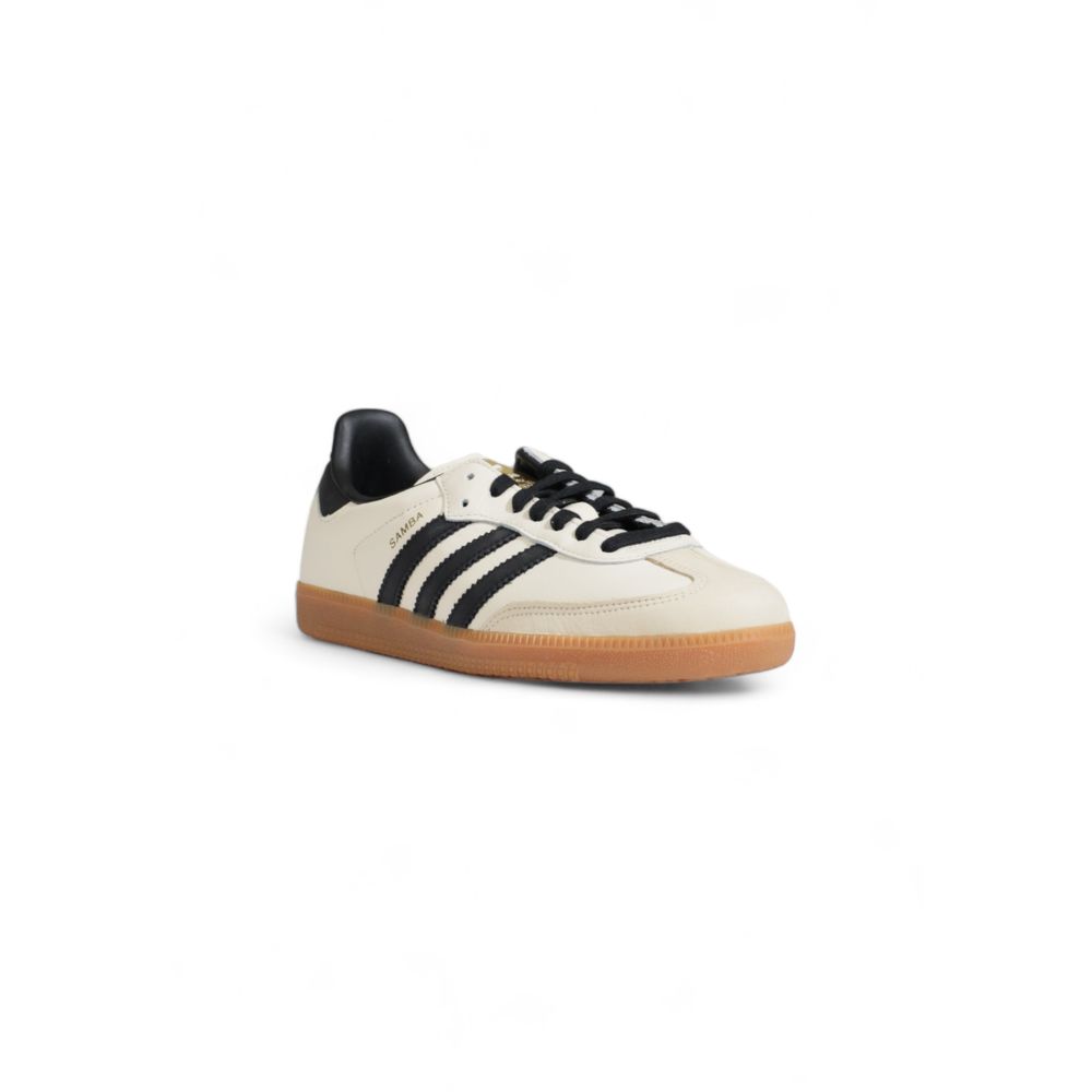 Adidas Cremefarvede Lædersneaker