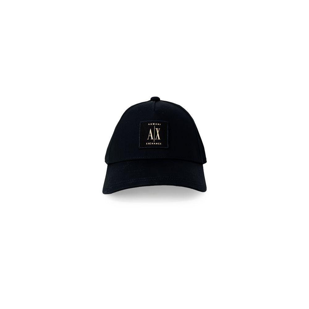 Armani Exchange Black Cotton Hats &amp; Cap