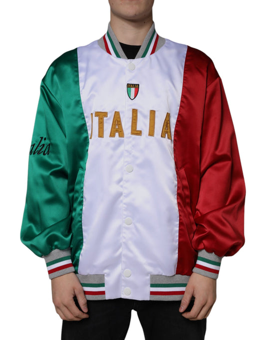 Dolce &amp; Gabbana Flerfarvet Italia Button Down Bomberjakke