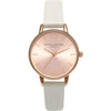 Olivia Burton White Leather Watch