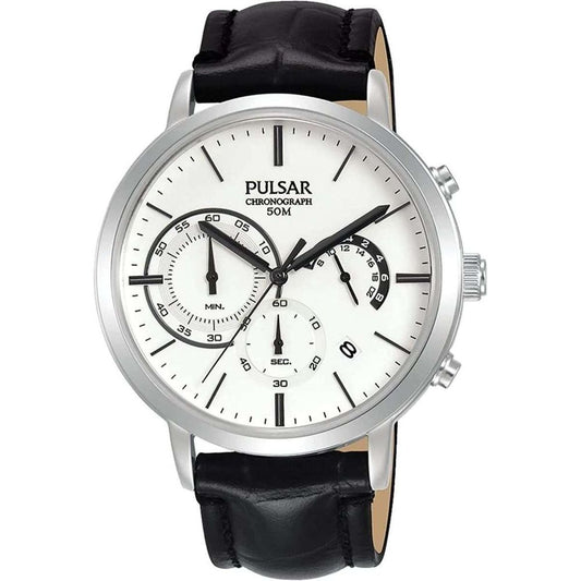 Pulsar Black Leather Watch