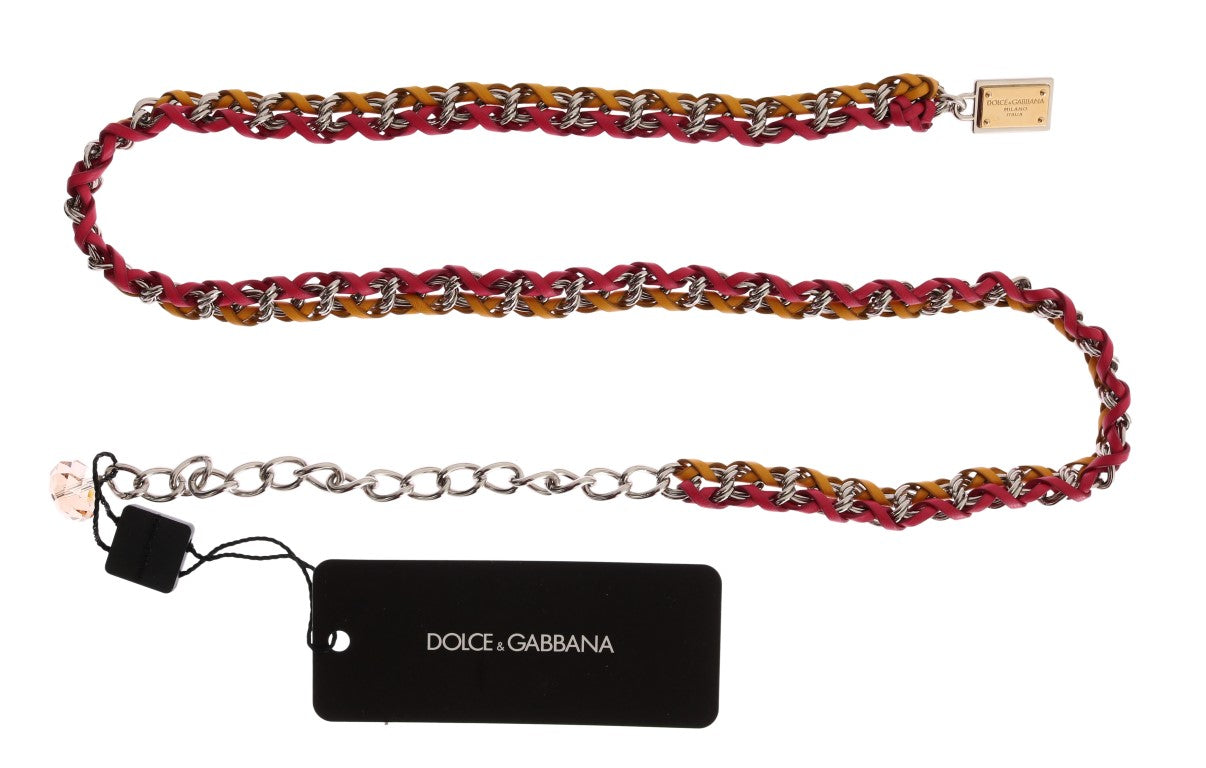 Dolce &amp; Gabbana Elegant Multicolor krystaludsmykket bælte