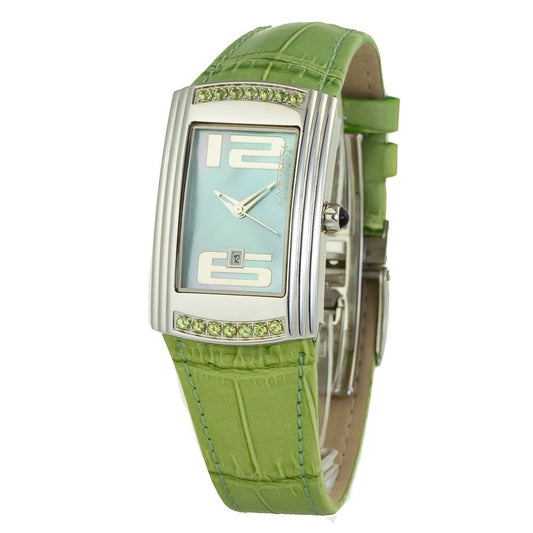 Chronotech Green Leather Watch