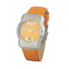 Chronotech Orange Leather Watch