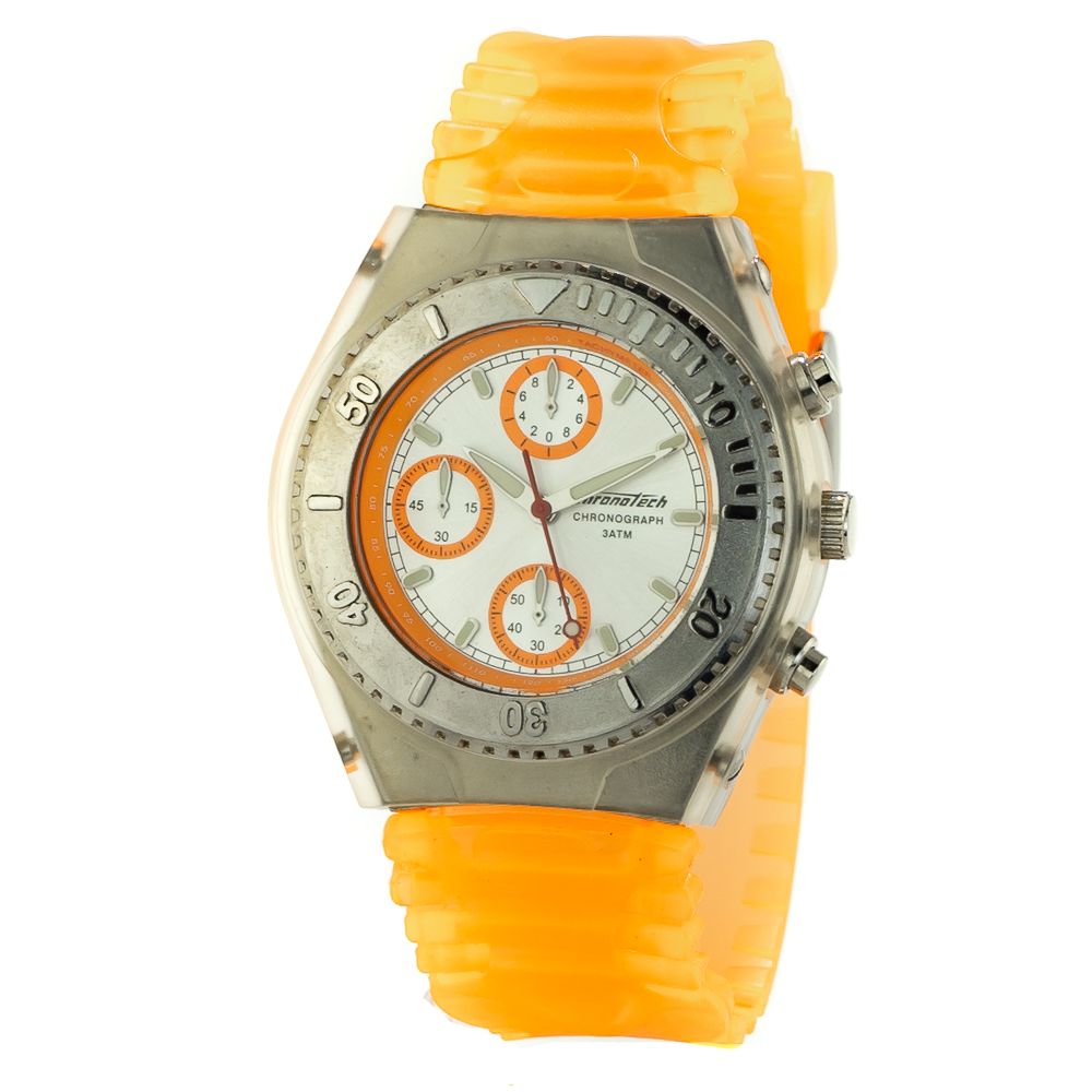 Chronotech orange gummiur